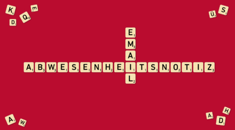 Scrabble E-Mail Abwesenheitsnotiz