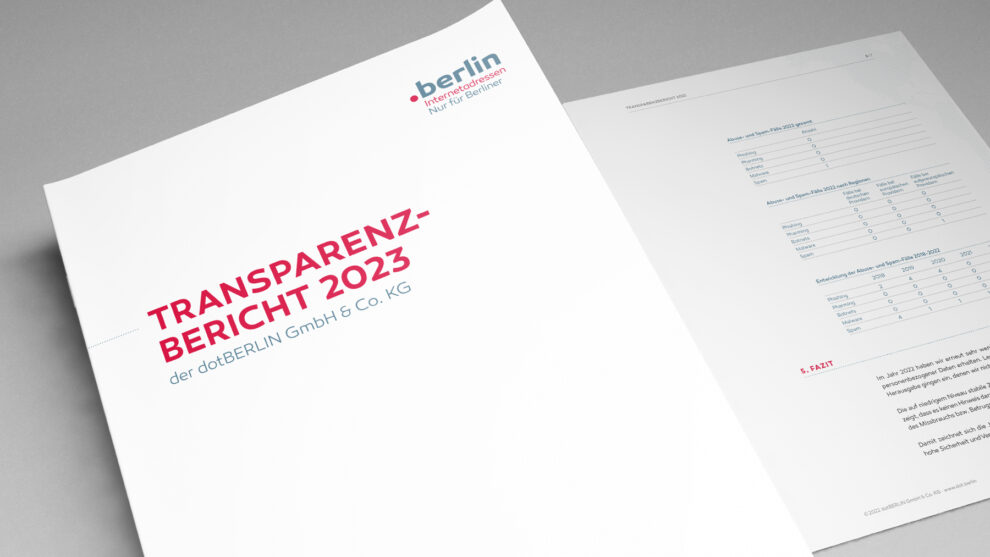 Der dotBERLIN-Transparenzbericht 2023