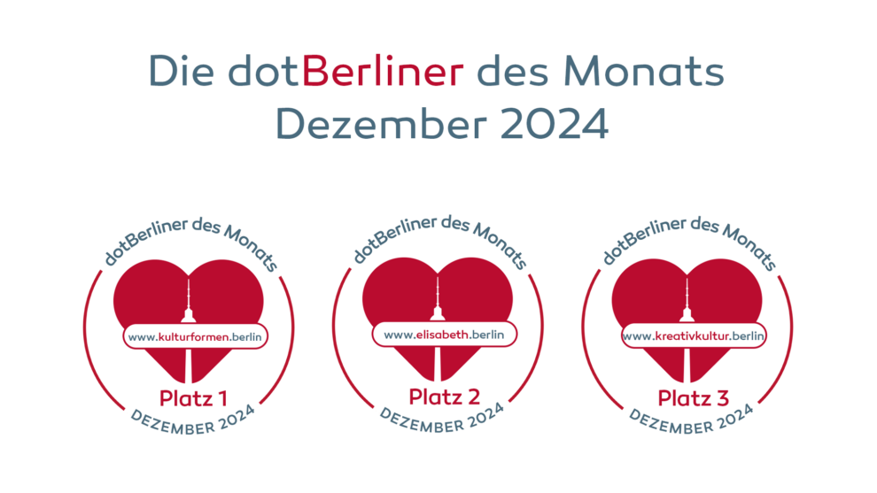 Die dotBerliner des Monats Dezember 2024