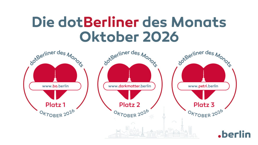 Die dotBerliner des Monats Oktober 2026