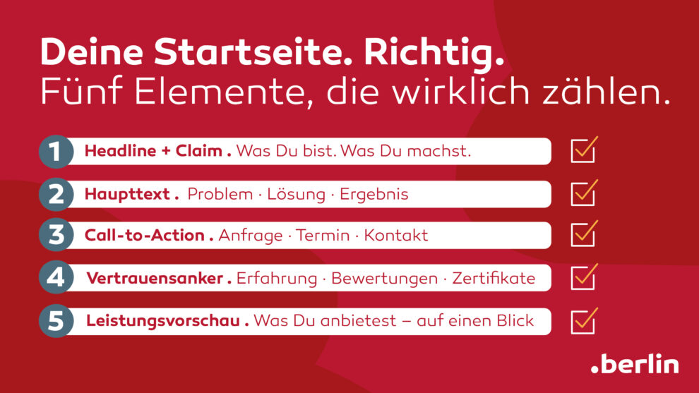 Startseite optimieren