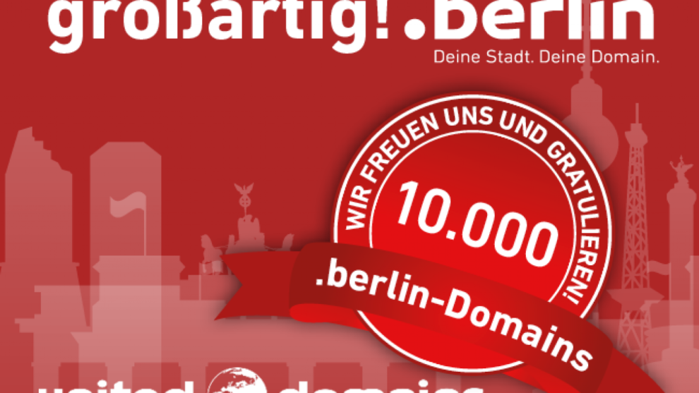 zehntausendste .berlin-Domain bei united-domains registriert