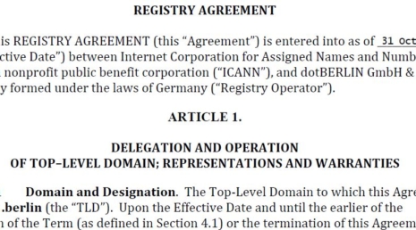 .berlin hat den Vertrag mit ICANN - Wie es weitergeht.