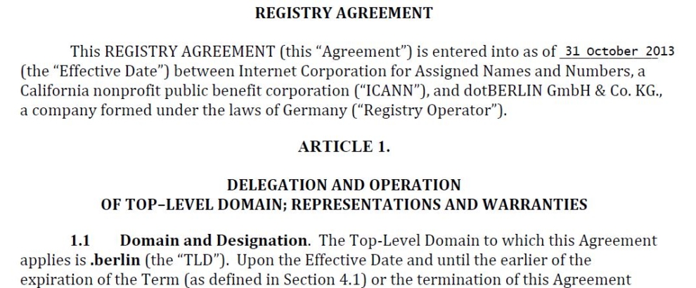 .berlin hat den Vertrag mit ICANN - Wie es weitergeht.