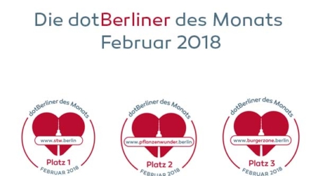 Unsere drei Gewinner für den Titel des dotBerliners im Februar 2018 lauten: www.stw.berlin, www.pflanzenwunder.berlin und www.burgerzone.berlin.